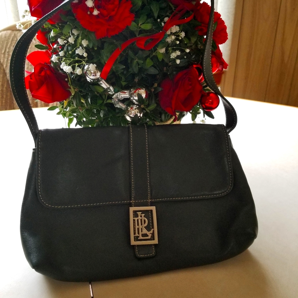 Lauren by Ralph Lauren Dark Green Leather Purse